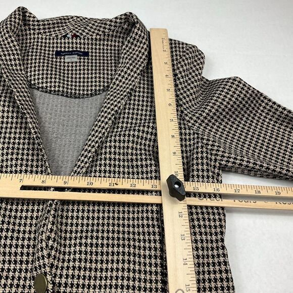Tommy Hilfiger Womens Knit Blazer Houndstooth Professional Button Jacket Size 4 - Picture 7 of 10